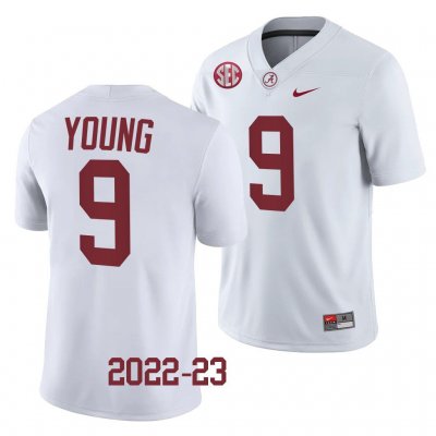 Men's Alabama Crimson Tide #9 Bryce Young 2022-23 White NCAA College Football Jersey 2403SCYO7